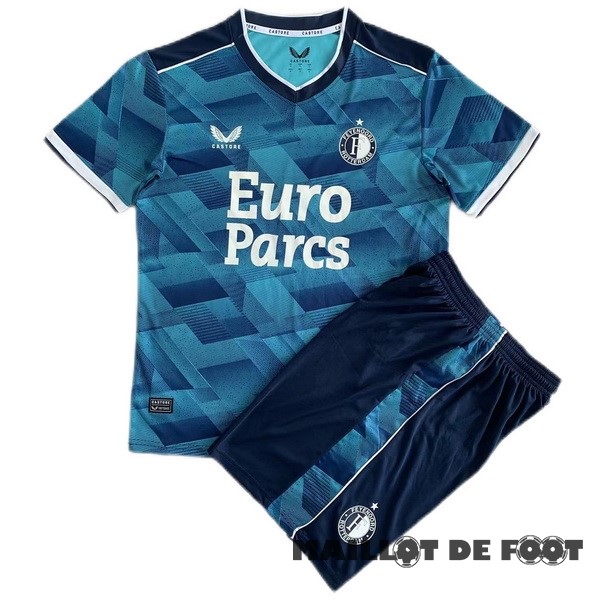 Foot Maillot Pas Cher Exterieur Conjunto De Enfant Feyenoord 2023 2024 Bleu