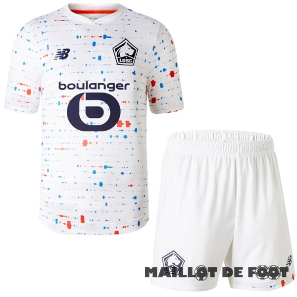 Foot Maillot Pas Cher Exterieur Conjunto De Enfant Lille 2023 2024 Blanc