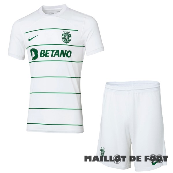 Foot Maillot Pas Cher Exterieur Conjunto De Enfant Lisboa 2023 2024 Blanc