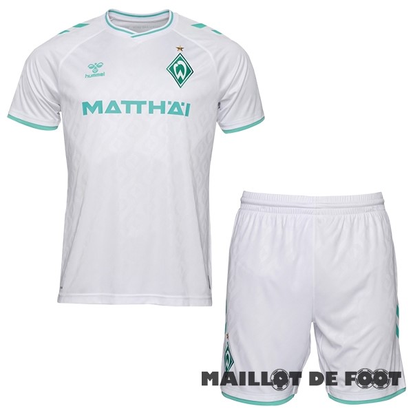 Foot Maillot Pas Cher Exterieur Conjunto De Enfant Werder Bremen 2023 2024 Blanc