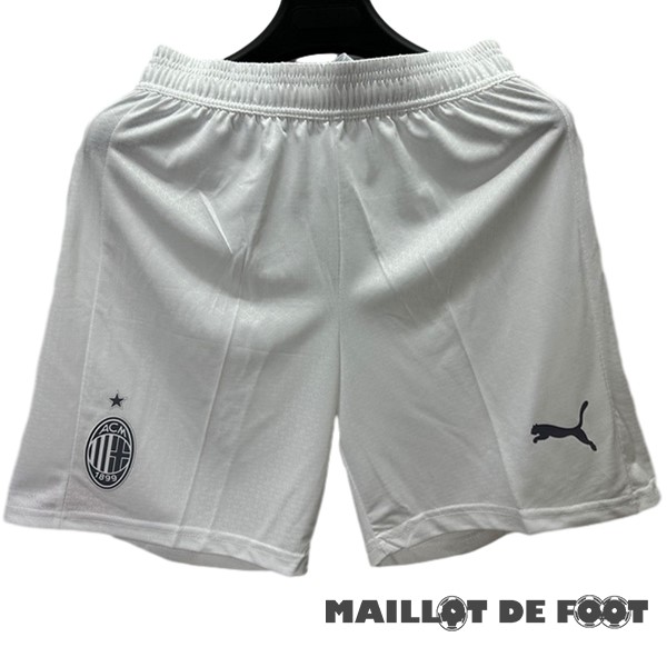 Foot Maillot Pas Cher Exterieur Joueurs Pantalon AC Milan 2023 2024 Blanc