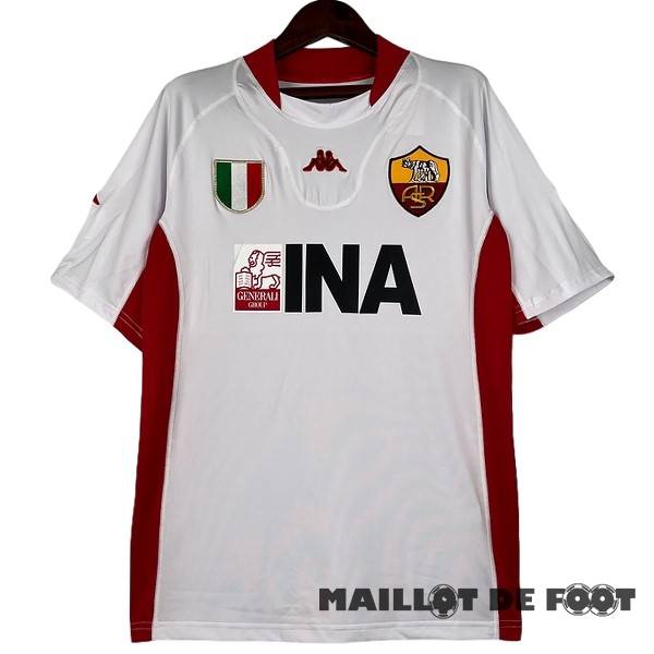 Foot Maillot Pas Cher Exterieur Maillot As Roma Retro 2001 2002 Blanc