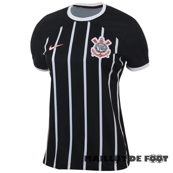 Foot Maillot Pas Cher Exterieur Maillot Femme Corinthians Paulista 2023 2024 Noir Blanc