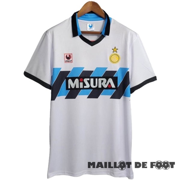 Foot Maillot Pas Cher Exterieur Maillot Inter Milán Retro 1990 1991 Blanc