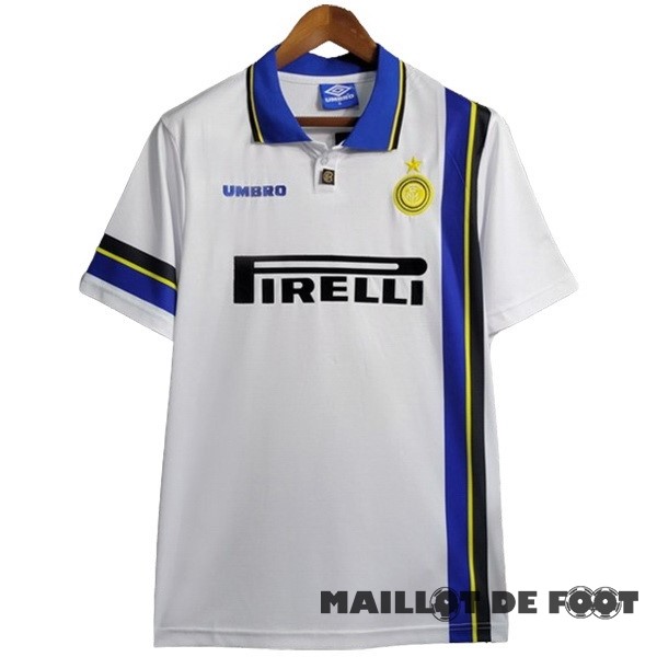 Foot Maillot Pas Cher Exterieur Maillot Inter Milán Retro 1997 1998 Blanc