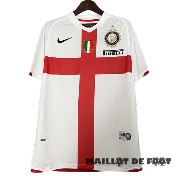 Foot Maillot Pas Cher Exterieur Maillot Inter Milán Retro 2007 2008 Blanc