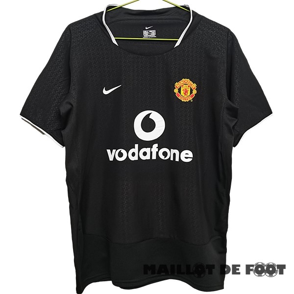 Foot Maillot Pas Cher Exterieur Maillot Manchester United Retro 2003 2005 Noir