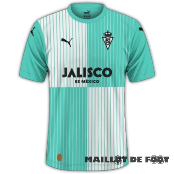 Foot Maillot Pas Cher Exterieur Maillot Real Sporting de Gijón 2023 2024 Vert