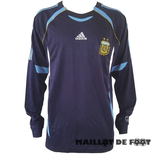 Foot Maillot Pas Cher Exterieur Manches Longues Argentine Retro 2006 Bleu