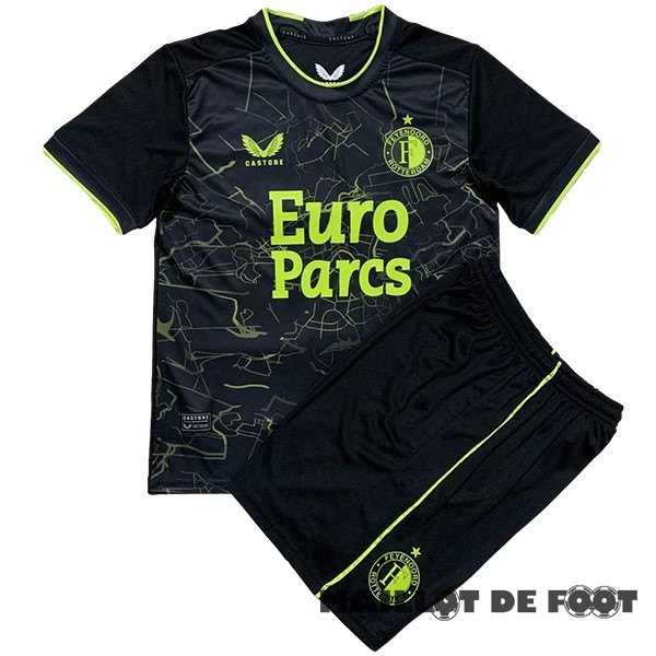 Foot Maillot Pas Cher Fourth Conjunto De Enfant Feyenoord 2023 2024 Noir