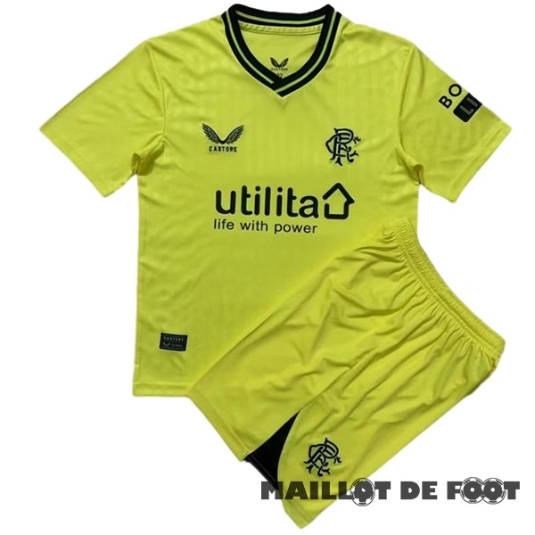 Foot Maillot Pas Cher Gardien Third Conjunto De Enfant Rangers 2023 2024 Jaune