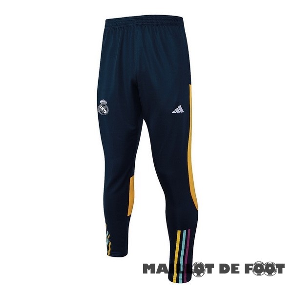 Foot Maillot Pas Cher Pantalon Deportivos Real Madrid 2023 2024 Bleu Marine Jaune