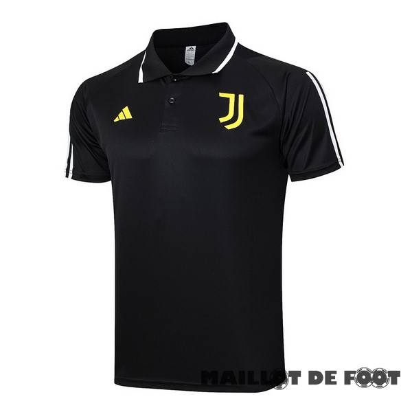 Foot Maillot Pas Cher Polo Juventus 2023 2024 Noir Jaune