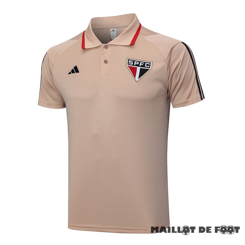 Foot Maillot Pas Cher Polo São Paulo 2023 2024 Jaune Orange