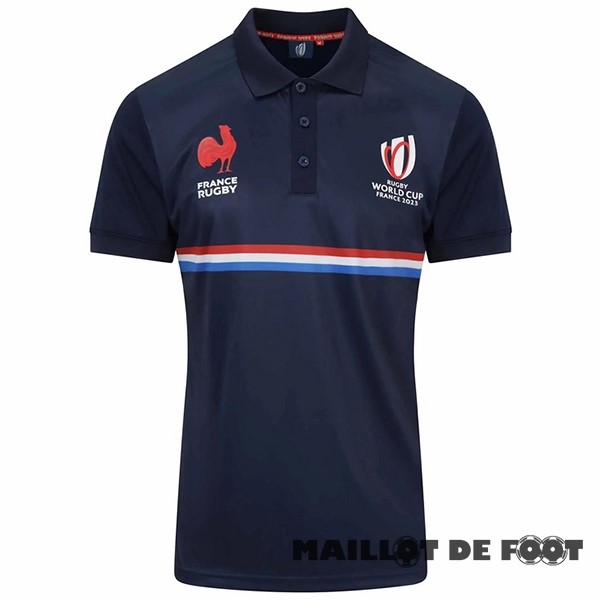 Foot Maillot Pas Cher Rugby Polo France 2023 Bleu