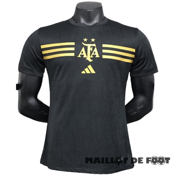 Foot Maillot Pas Cher Spécial Joueurs Maillot Argentine 2024 Noir Jaune