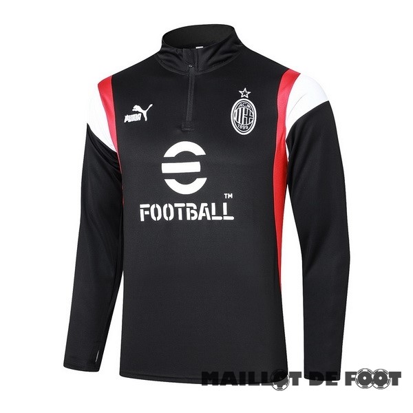 Foot Maillot Pas Cher Sudadera Entrainement AC Milan 2023 2024 Blanc II Rouge