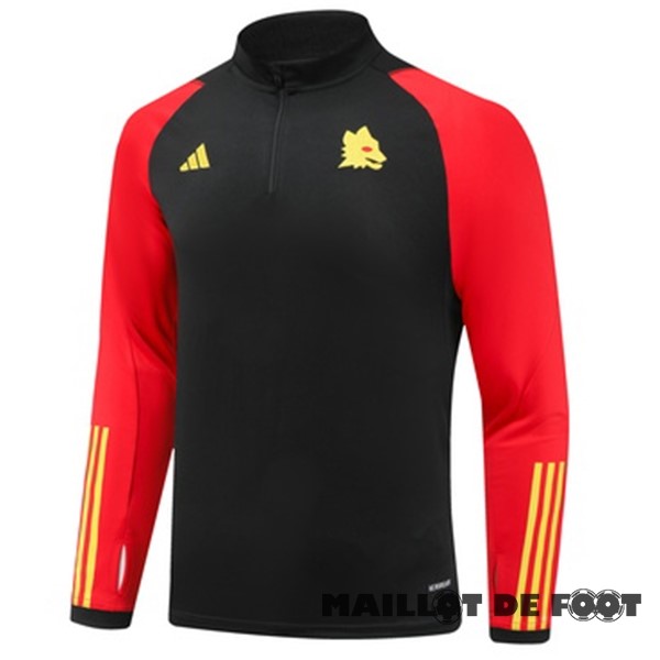 Foot Maillot Pas Cher Sudadera Entrainement AS Roma 2023 2024 Noir Rouge