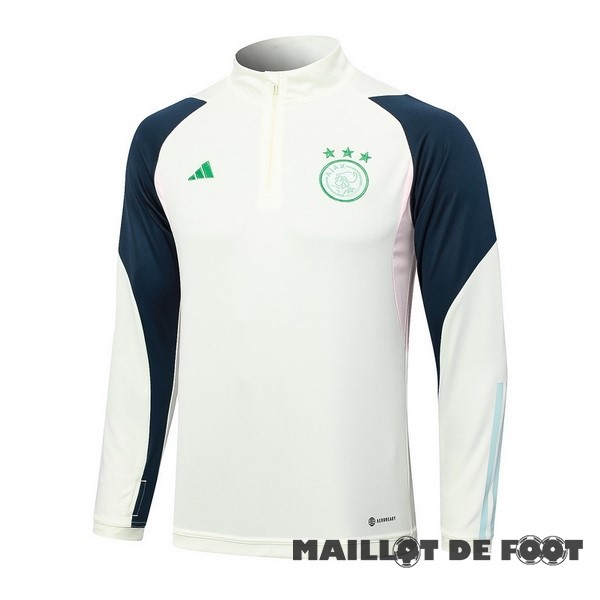 Foot Maillot Pas Cher Sudadera Entrainement Ajax 2023 2024 Vert Clair Bleu