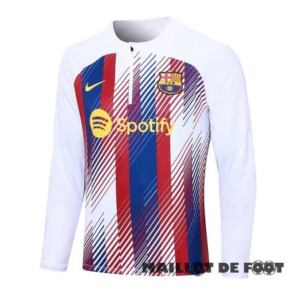 Foot Maillot Pas Cher Sudadera Entrainement Barcelona 2023 2024 Rouge Blanc Bleu