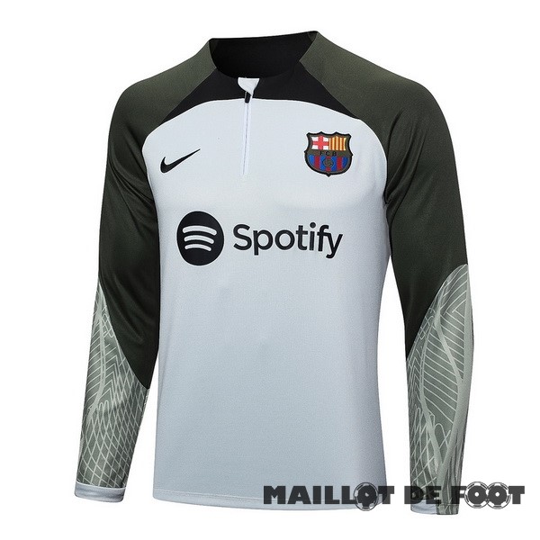 Foot Maillot Pas Cher Sudadera Entrainement Barcelona 2023 2024 Vert Gris