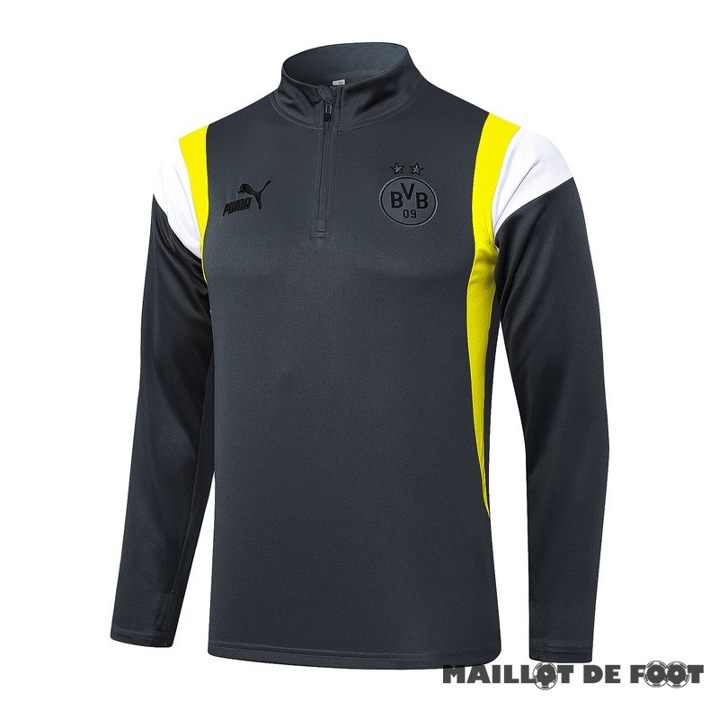 Foot Maillot Pas Cher Sudadera Entrainement Borussia Dortmund 2023 2024 Gris Jaune