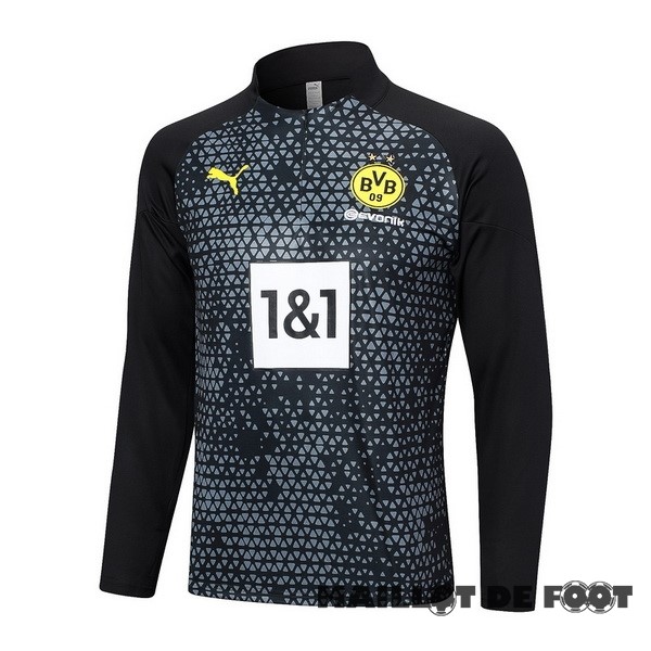 Foot Maillot Pas Cher Sudadera Entrainement Borussia Dortmund 2023 2024 Gris Noir