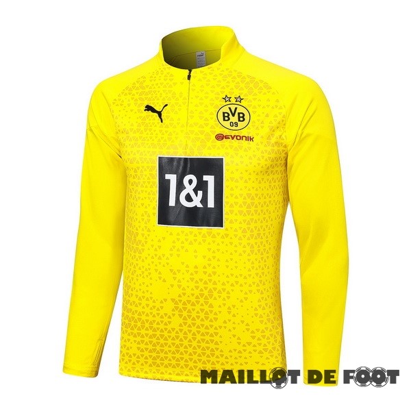 Foot Maillot Pas Cher Sudadera Entrainement Borussia Dortmund 2023 2024 Jaune I Noir