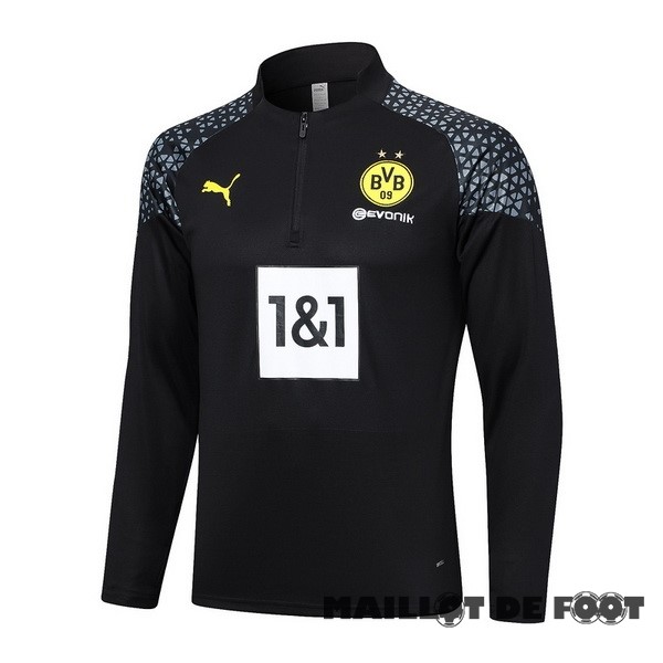 Foot Maillot Pas Cher Sudadera Entrainement Borussia Dortmund 2023 2024 Noir Gris