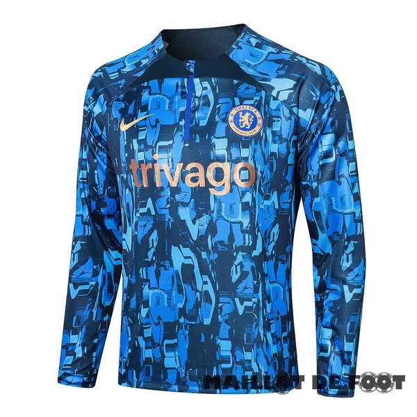 Foot Maillot Pas Cher Sudadera Entrainement Chelsea 2023 2024 Bleu Jaune