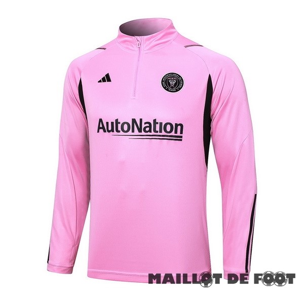 Foot Maillot Pas Cher Sudadera Entrainement Inter Miami 2023 2024 Noir Rose