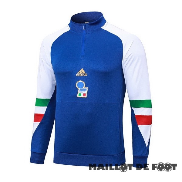 Foot Maillot Pas Cher Sudadera Entrainement Italie 2023 Bleu Blanc