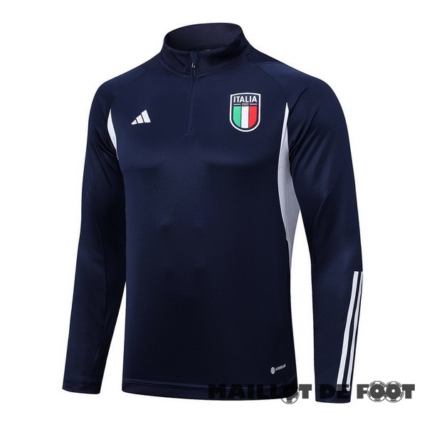 Foot Maillot Pas Cher Sudadera Entrainement Italie 2023 Bleu Marine I Blanc