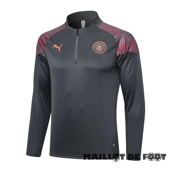 Foot Maillot Pas Cher Sudadera Entrainement Manchester City 2023 2024 Gris Rouge