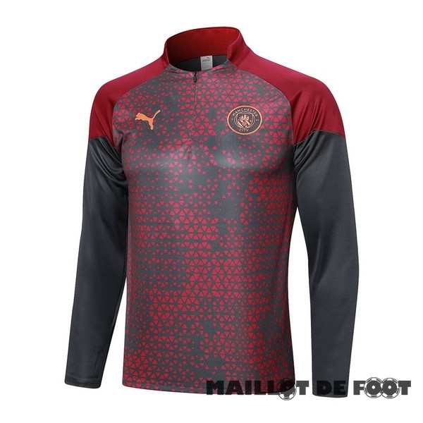 Foot Maillot Pas Cher Sudadera Entrainement Manchester City 2023 2024 Rouge Gris