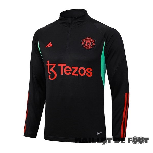 Foot Maillot Pas Cher Sudadera Entrainement Manchester United 2023 2024 Noir I Rouge