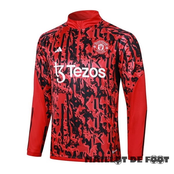 Foot Maillot Pas Cher Sudadera Entrainement Manchester United 2023 2024 Rouge Noir