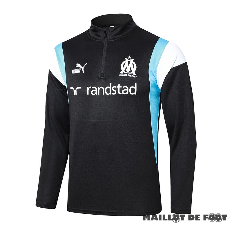 Foot Maillot Pas Cher Sudadera Entrainement Marsella 2023 2024 Noir Bleu Blanc