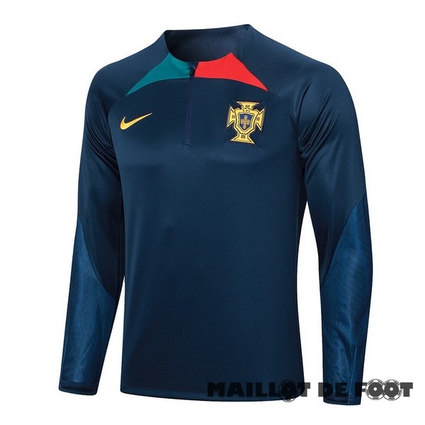 Foot Maillot Pas Cher Sudadera Entrainement Portugal 2023 Bleu Marine