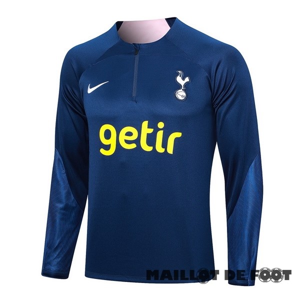 Foot Maillot Pas Cher Sudadera Entrainement Tottenham Hotspur 2023 2024 Bleu Marine