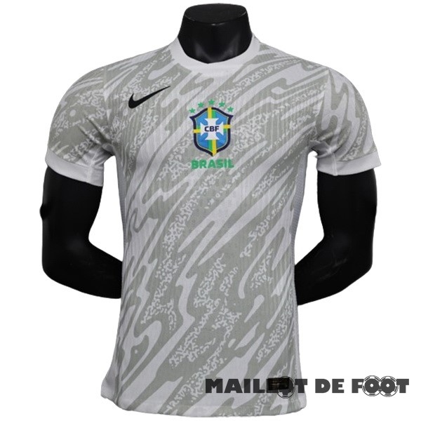 Foot Maillot Pas Cher Thailande Concept Gardien Joueurs Maillot Brésil 2024 Blanc