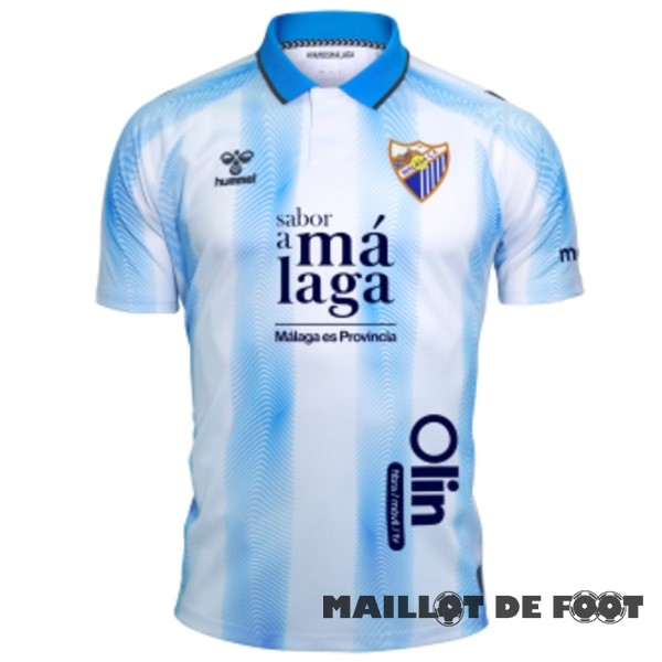 Foot Maillot Pas Cher Thailande Domicile Maillot Málaga CF 2023 2024 Bleu Blanc