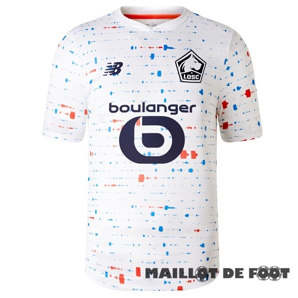 Foot Maillot Pas Cher Thailande Exterieur Maillot Lille 2023 2024 Blanc