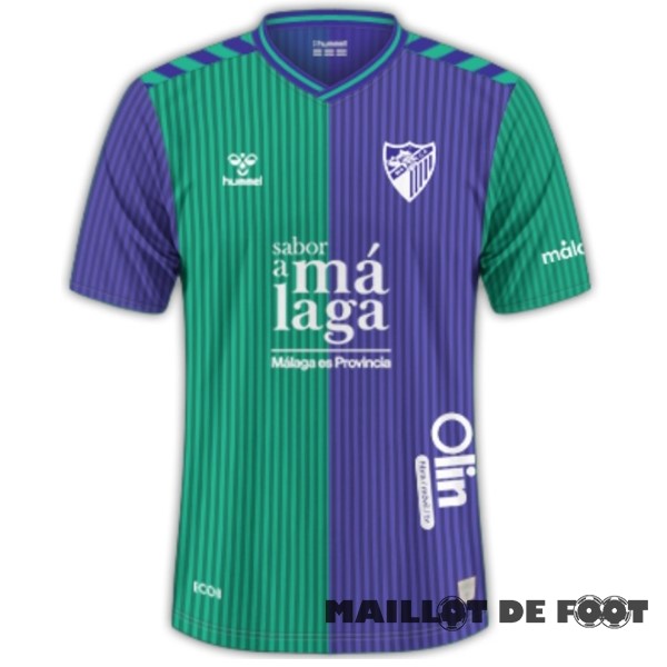 Foot Maillot Pas Cher Thailande Exterieur Maillot Málaga CF 2023 2024 Vert Purpura