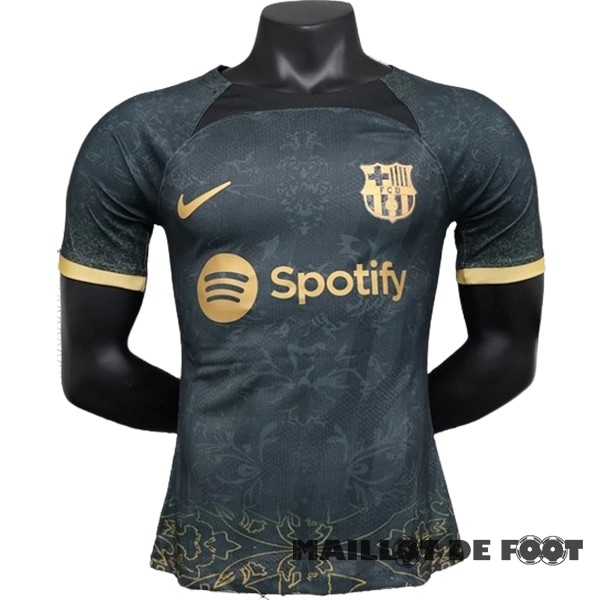 Foot Maillot Pas Cher Thailande Joueurs Spécial Maillot Barcelona 2023 2024 Noir Jaune