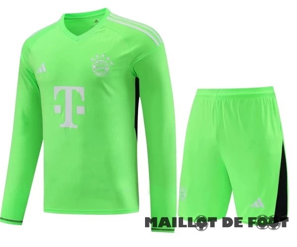 Foot Maillot Pas Cher Thailande Manches Longues Gardien Conjunto De Homme Bayern Múnich 2023 2024 Vert