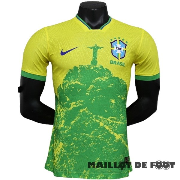 Foot Maillot Pas Cher Thailande Spécial Joueurs Maillot Brésil 2023 Jaune