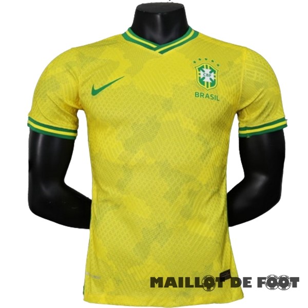 Foot Maillot Pas Cher Thailande Spécial Joueurs Maillot Brésil 2023 Jaune Vert