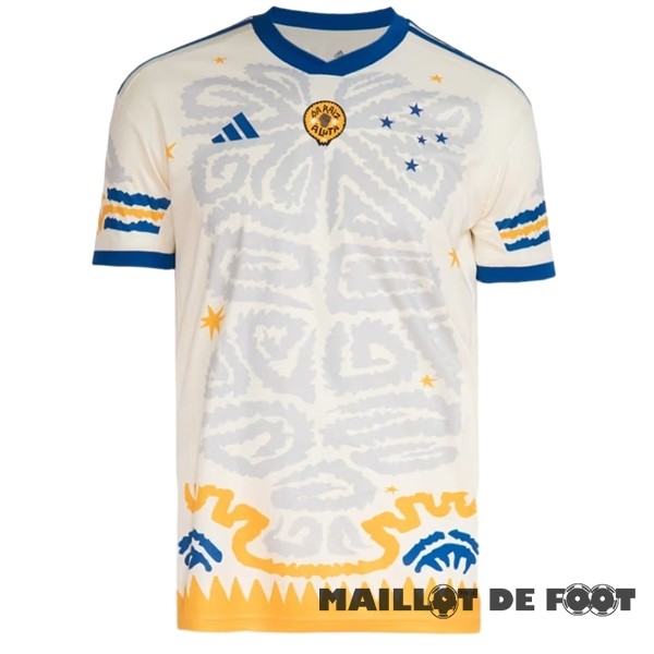 Foot Maillot Pas Cher Thailande Spécial Maillot Cruzeiro EC 2023 2024 Jaune Blanc
