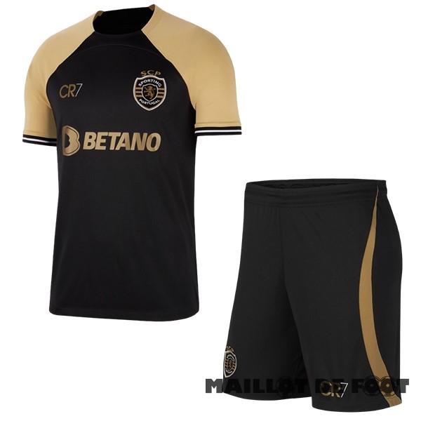 Foot Maillot Pas Cher Third Conjunto De Enfant Lisboa 2023 2024 Noir